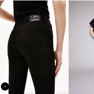 LEJAANI STRAIGHT LEG HIGH WAIST MADE OF ORGANIC COTTON MIX